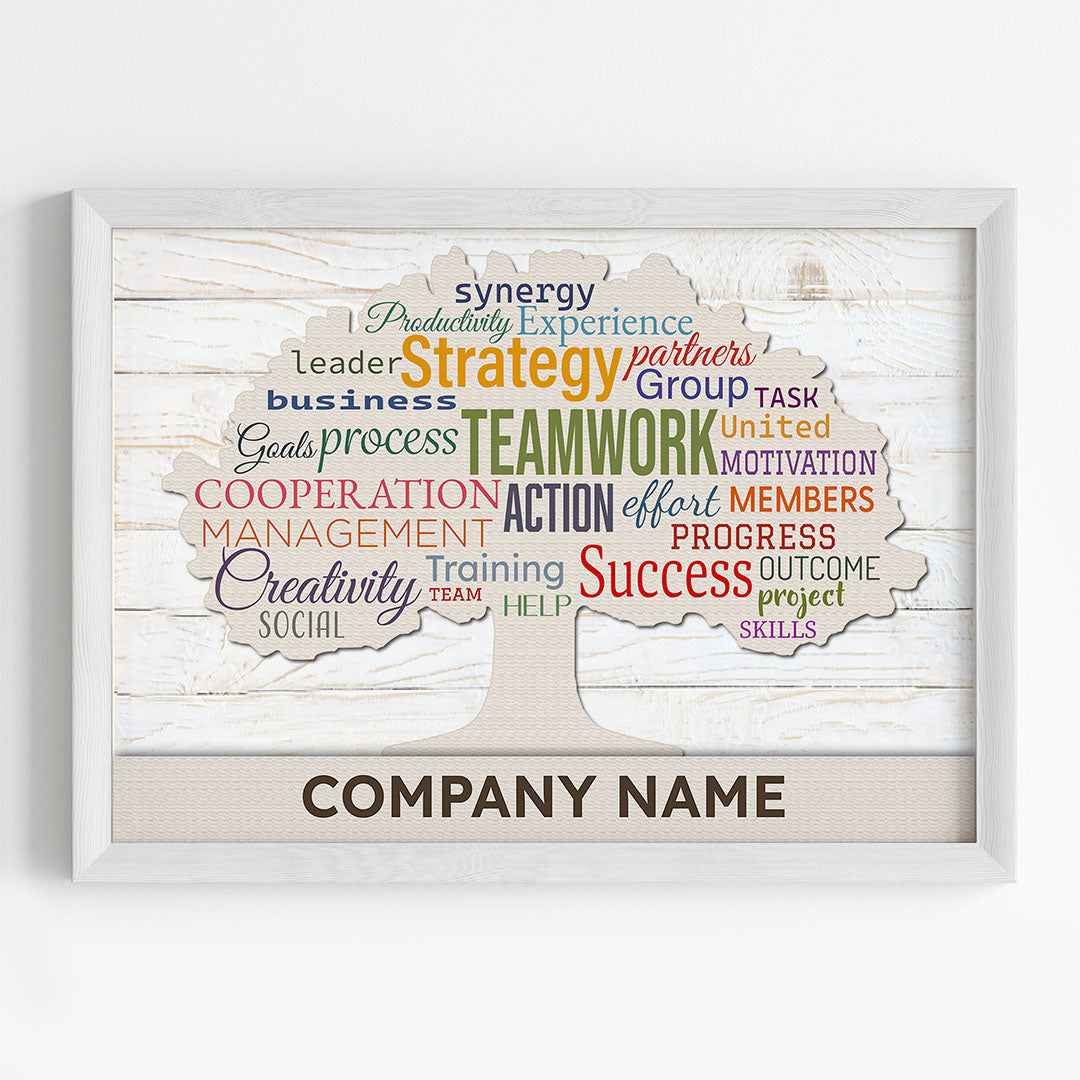 Tree of Success Motivational Wall Art (Framed)