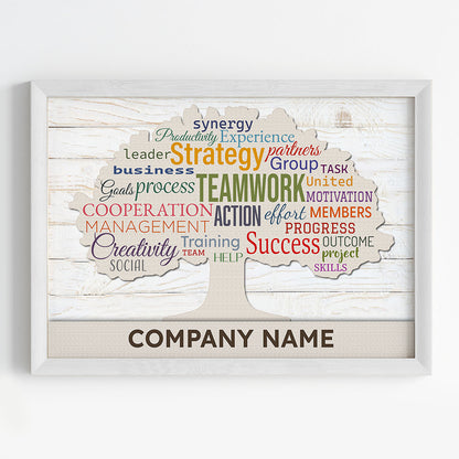 Tree of Success Motivational Wall Art (Framed)