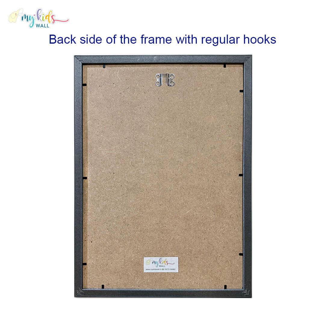 Vertical frame back side with hooks