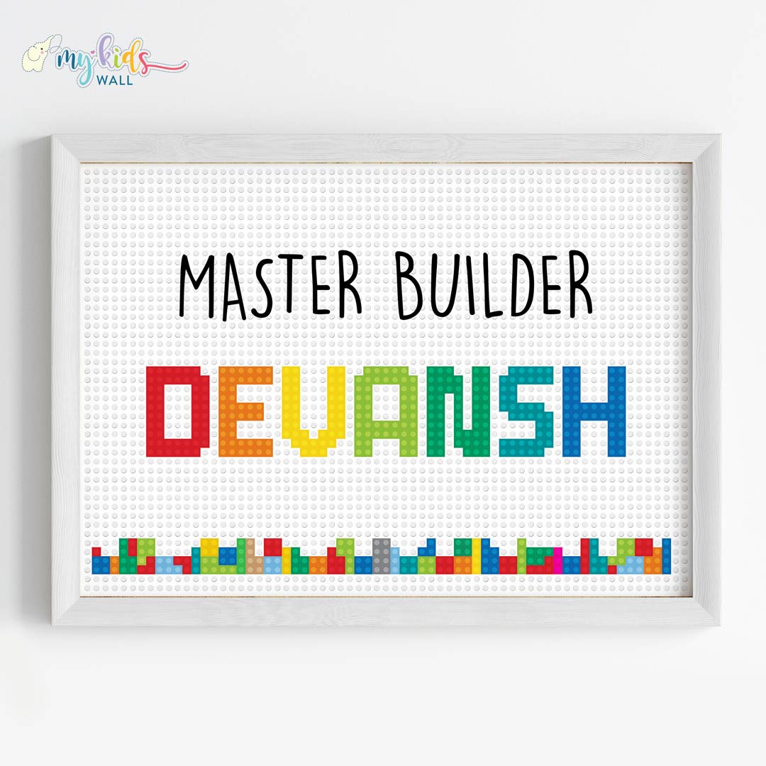 Building Bricks Personalized Wall Art (Framed)