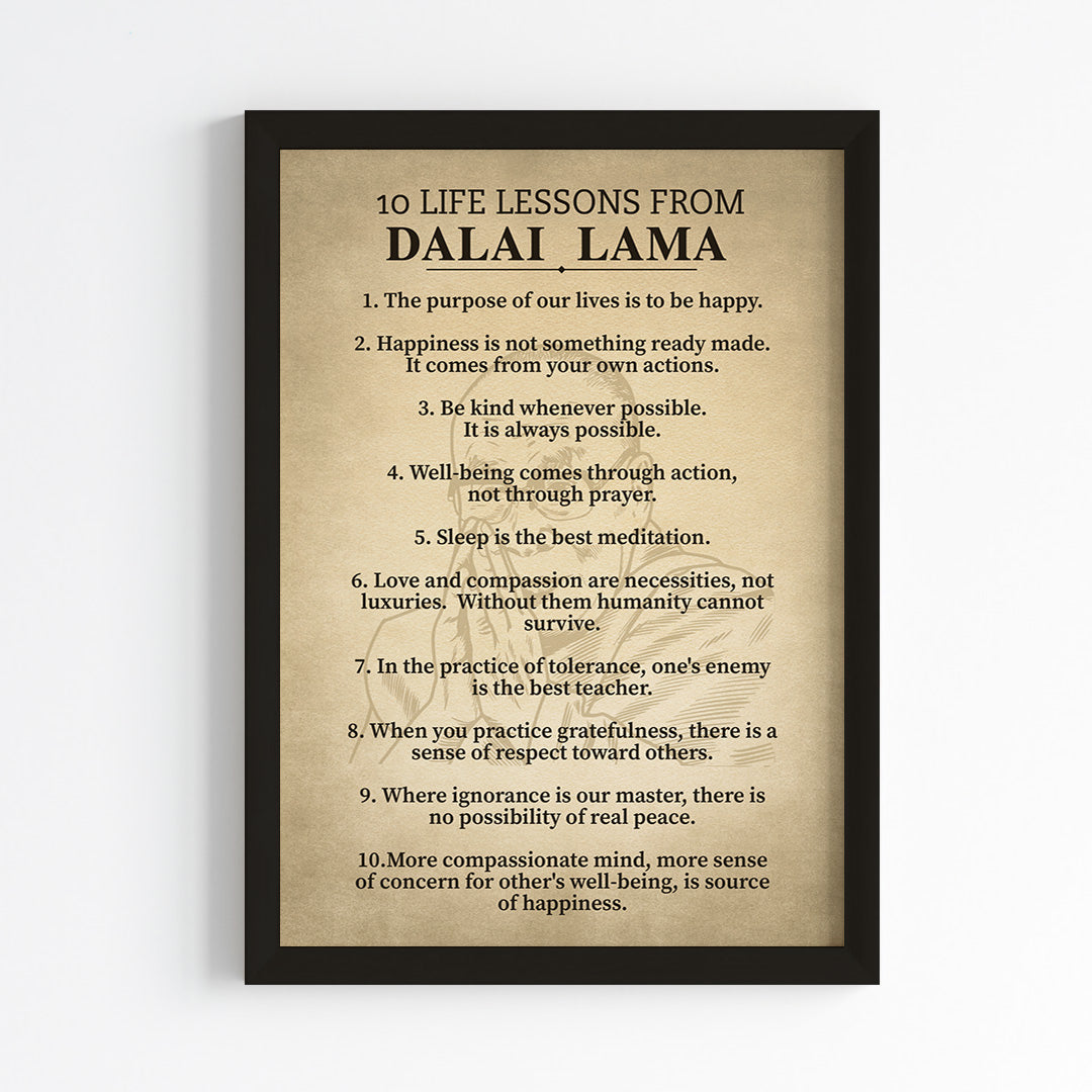 Wisdom of the Dalai Lama Wall Art (Framed)