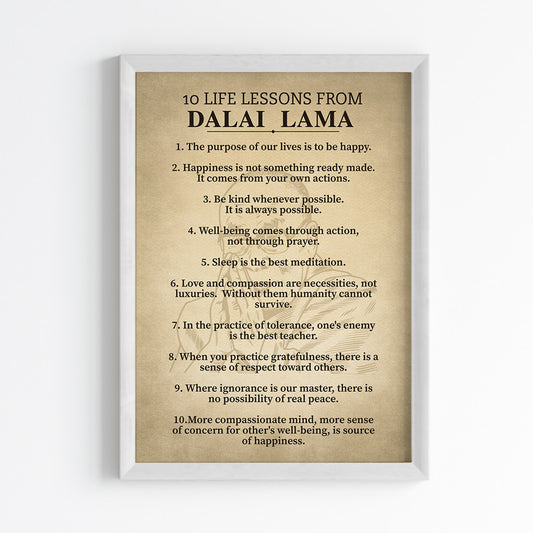 Wisdom of the Dalai Lama Wall Art (Framed)