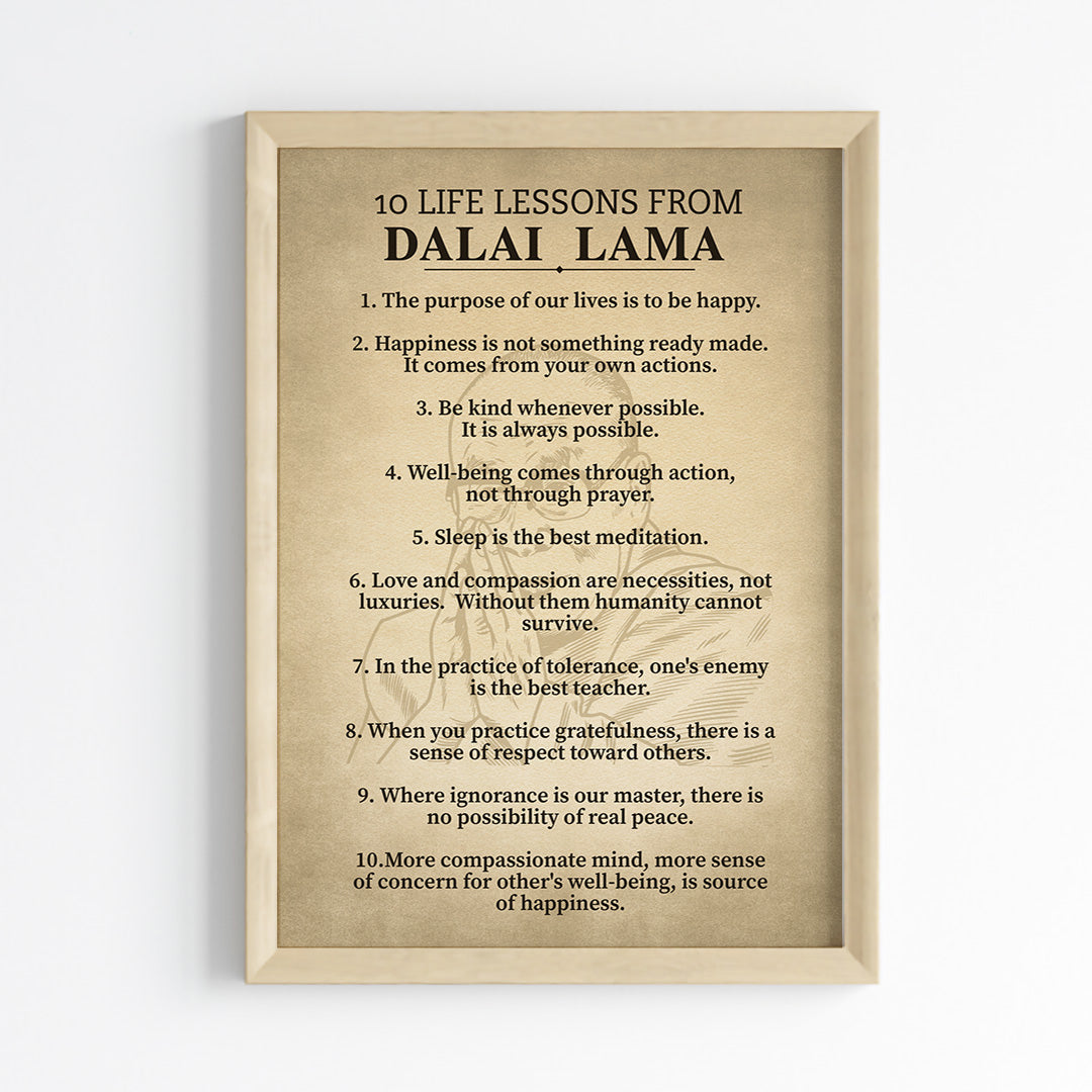 Wisdom of the Dalai Lama Wall Art (Framed)