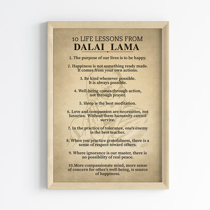 Wisdom of the Dalai Lama Wall Art (Framed)