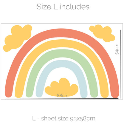 Wish on a Rainbow Personalised Wall Stickers large