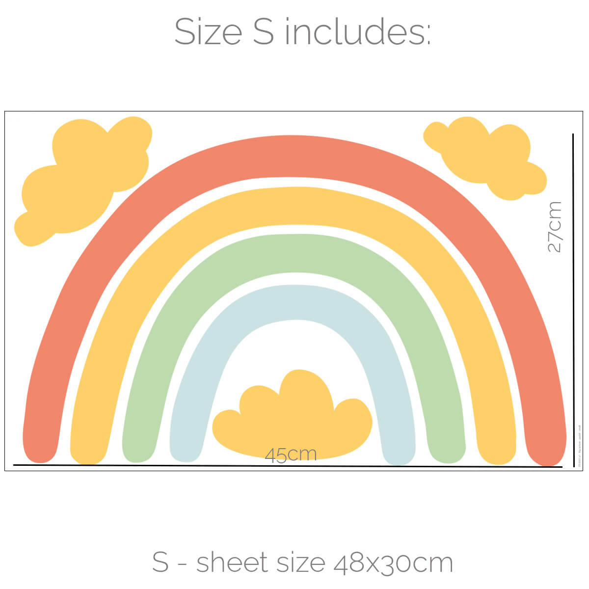 Wish on a Rainbow Personalised Wall Stickers small