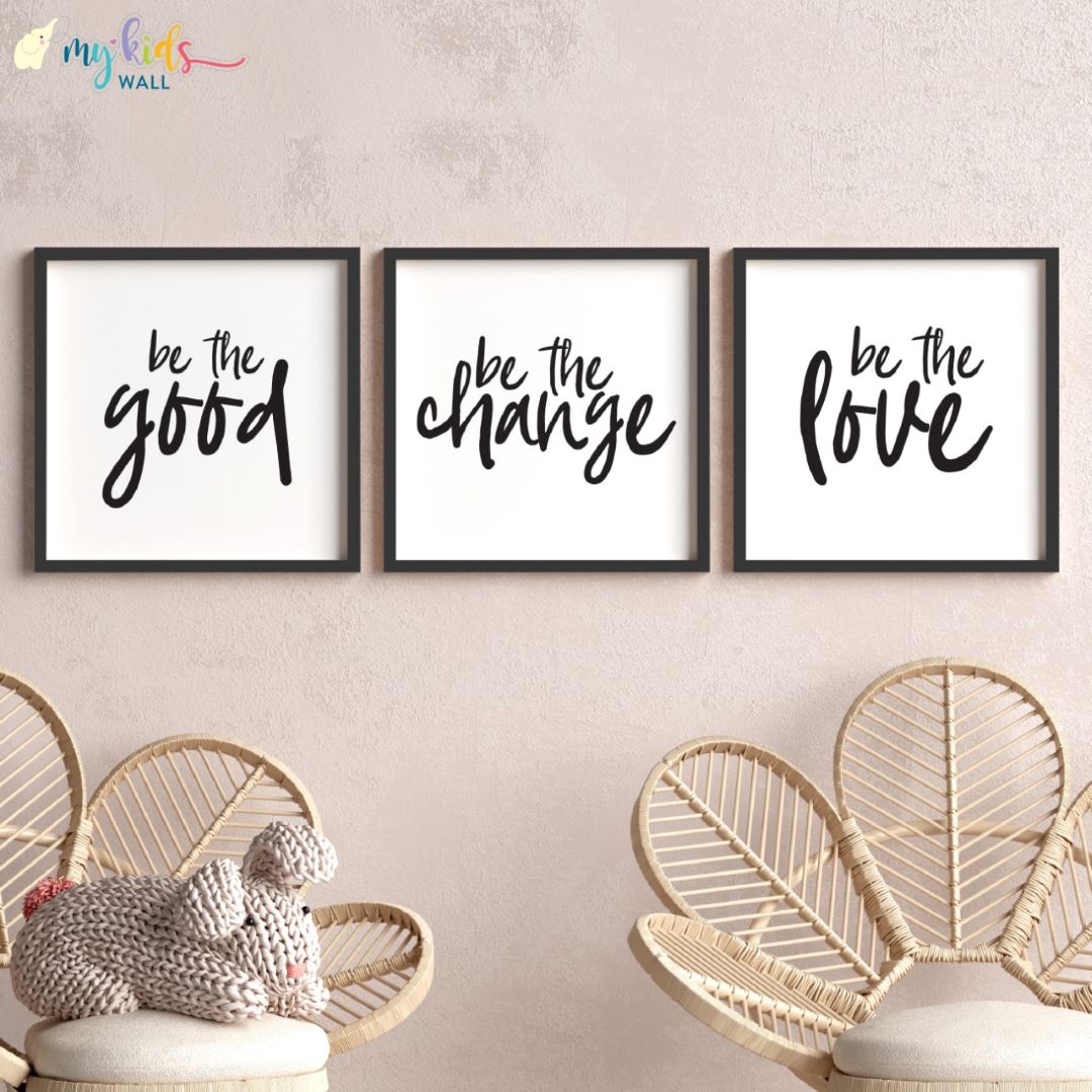 Be the Good, Be the Change, Be the Love Wall Art (Framed Set of 3)