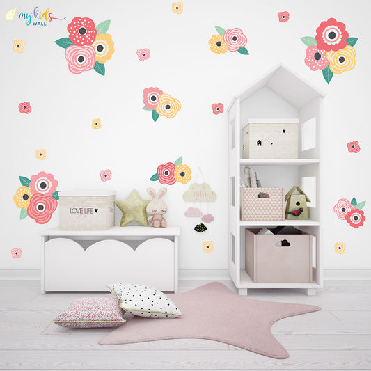 Blooming Flowers Wall Stickers