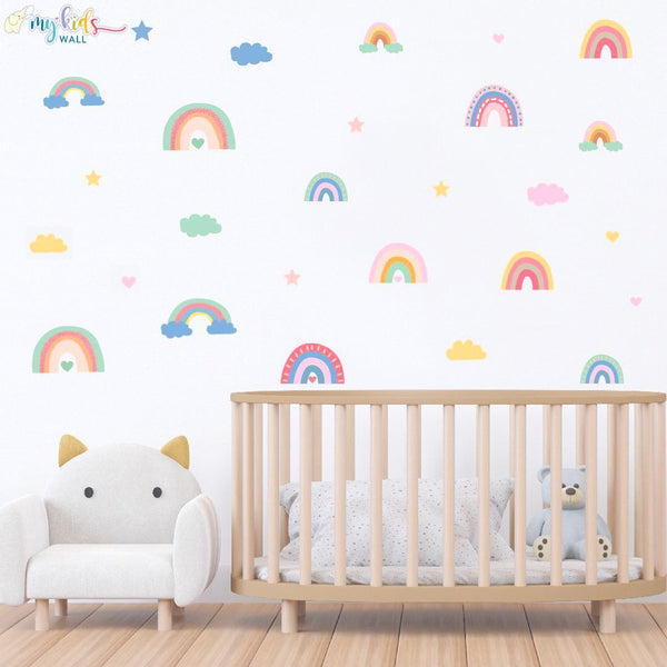 Load image into Gallery viewer, &#39;Boho Rainbow Skies&#39; Wall Stickers
