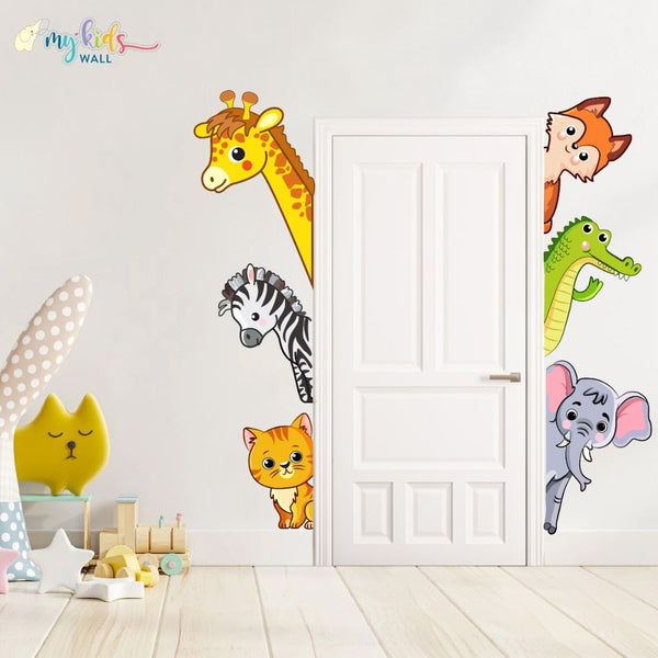 Load image into Gallery viewer, &#39;Peeping Animals&#39; Door Edge Wall Stickers
