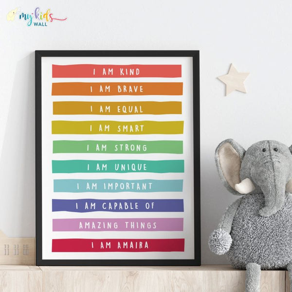 Load image into Gallery viewer, &#39;Daily Positive Affirmations&#39; Personalised Wall Art (Framed)
