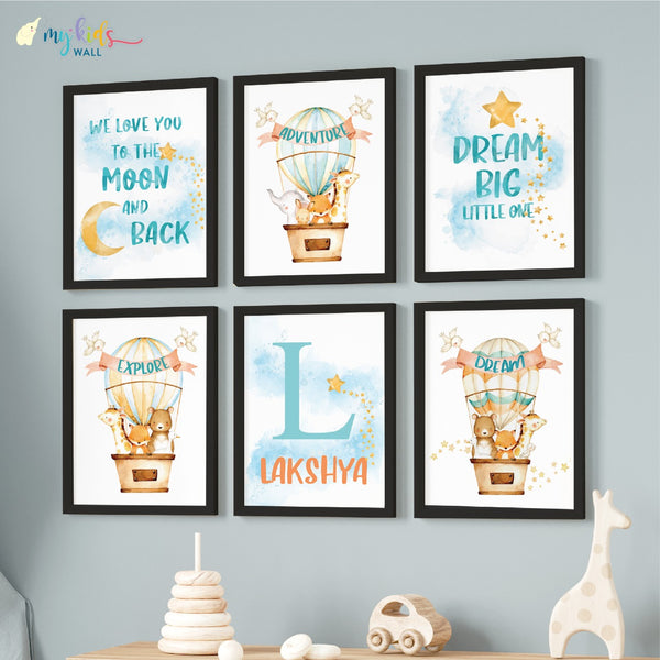 Load image into Gallery viewer, &#39;Hot Air Balloon&#39; Motivational Personalised Wall Art (Framed)
