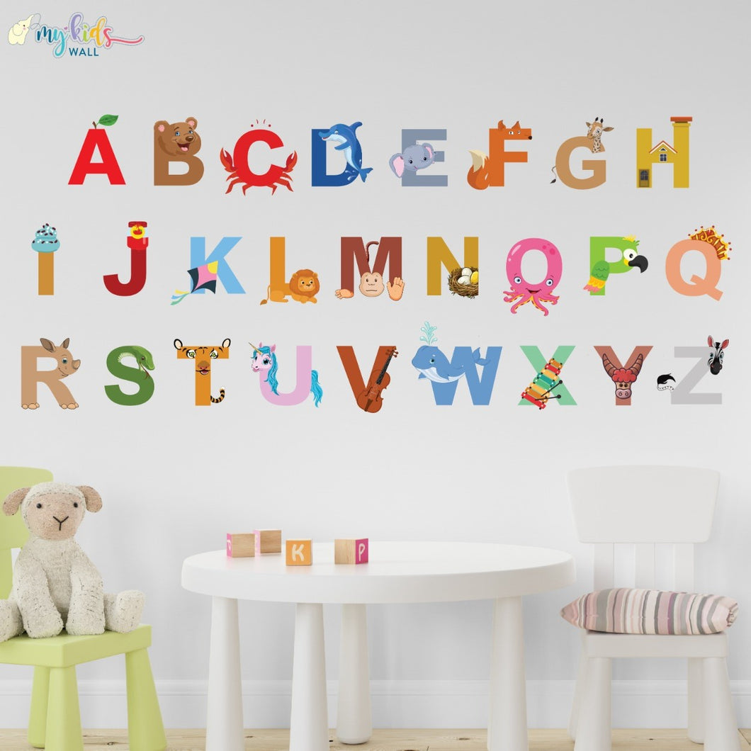 'Illustrated Alphabets' Wall Stickers