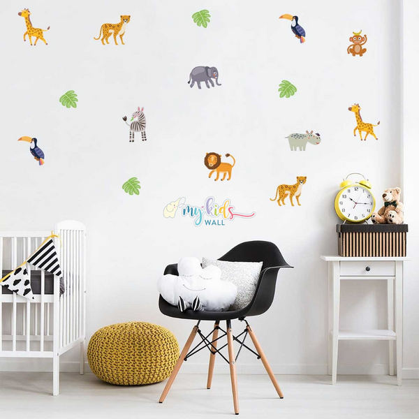 Load image into Gallery viewer, &#39;Jungle Friends&#39; Wall Stickers
