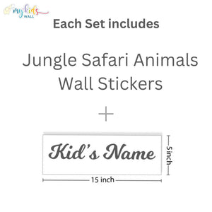 'Jungle Safari Animals' Wall Stickers