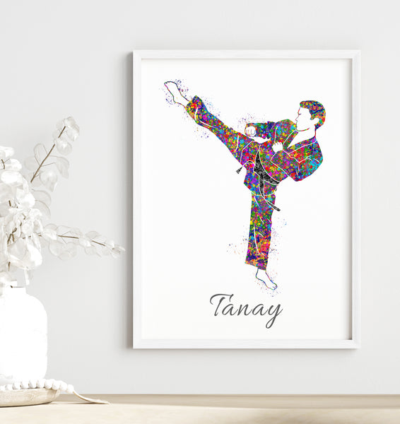 Load image into Gallery viewer, &#39;Karate Kid&#39; Personalized Wall Art (Framed)
