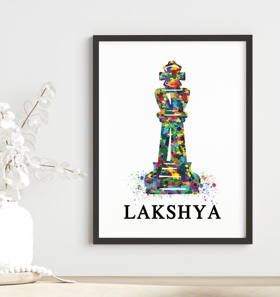 Load image into Gallery viewer, &#39;Chess King&#39; Personalised Wall Art (Framed)
