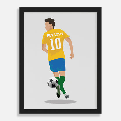 Neymar Jr Personalized Wall Art (Framed Set of 3)