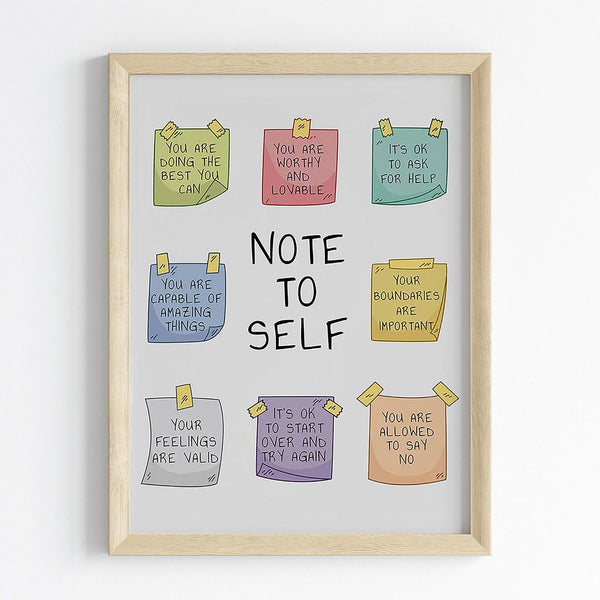 Load image into Gallery viewer, &#39;Notes to Self&#39; Wall Art (Framed)
