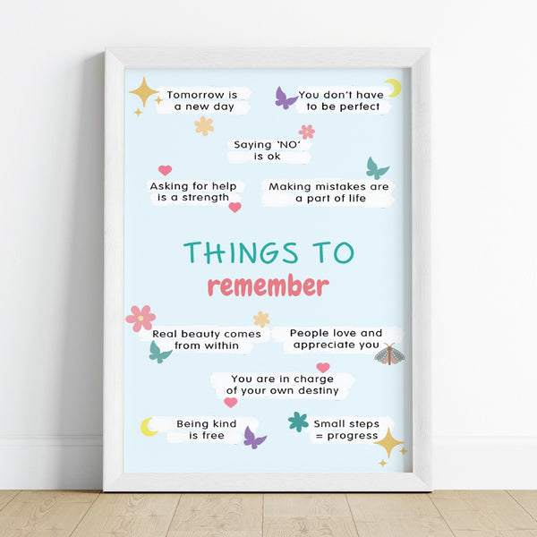 Load image into Gallery viewer, &#39;Positive Things to Remember&#39; Wall Art (Framed)
