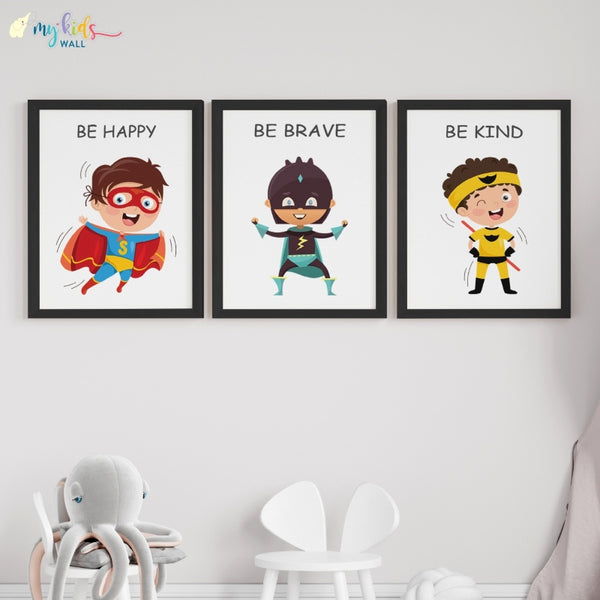 Load image into Gallery viewer, &#39;Motivational Superheroes&#39; Wall Art (Framed)
