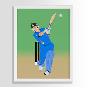 'M. S. Dhoni' Personalized Wall Art (Framed Set of 3)