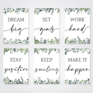 'Daily Inspiration & Motivation' Set of 6 Posters (Unframed)