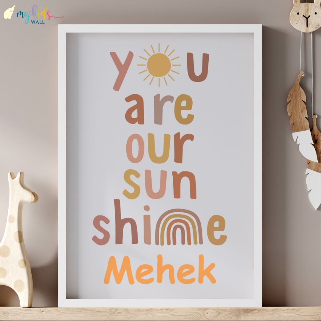 You are our Sunshine Personalised Wall Art (Framed)