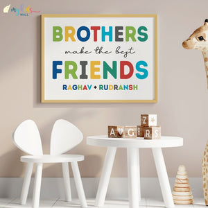 'Brothers Make the Best Friends' Wall Art (Framed)