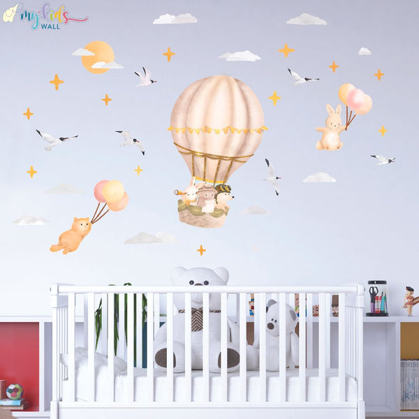 Load image into Gallery viewer, &#39;Explorer&#39;s Hot Air Balloon&#39; Wall Stickers
