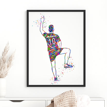 Kabaddi Player Personalised Wall Art (Framed)