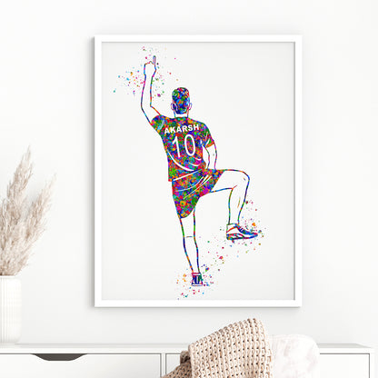 Kabaddi Player Personalised Wall Art (Framed)