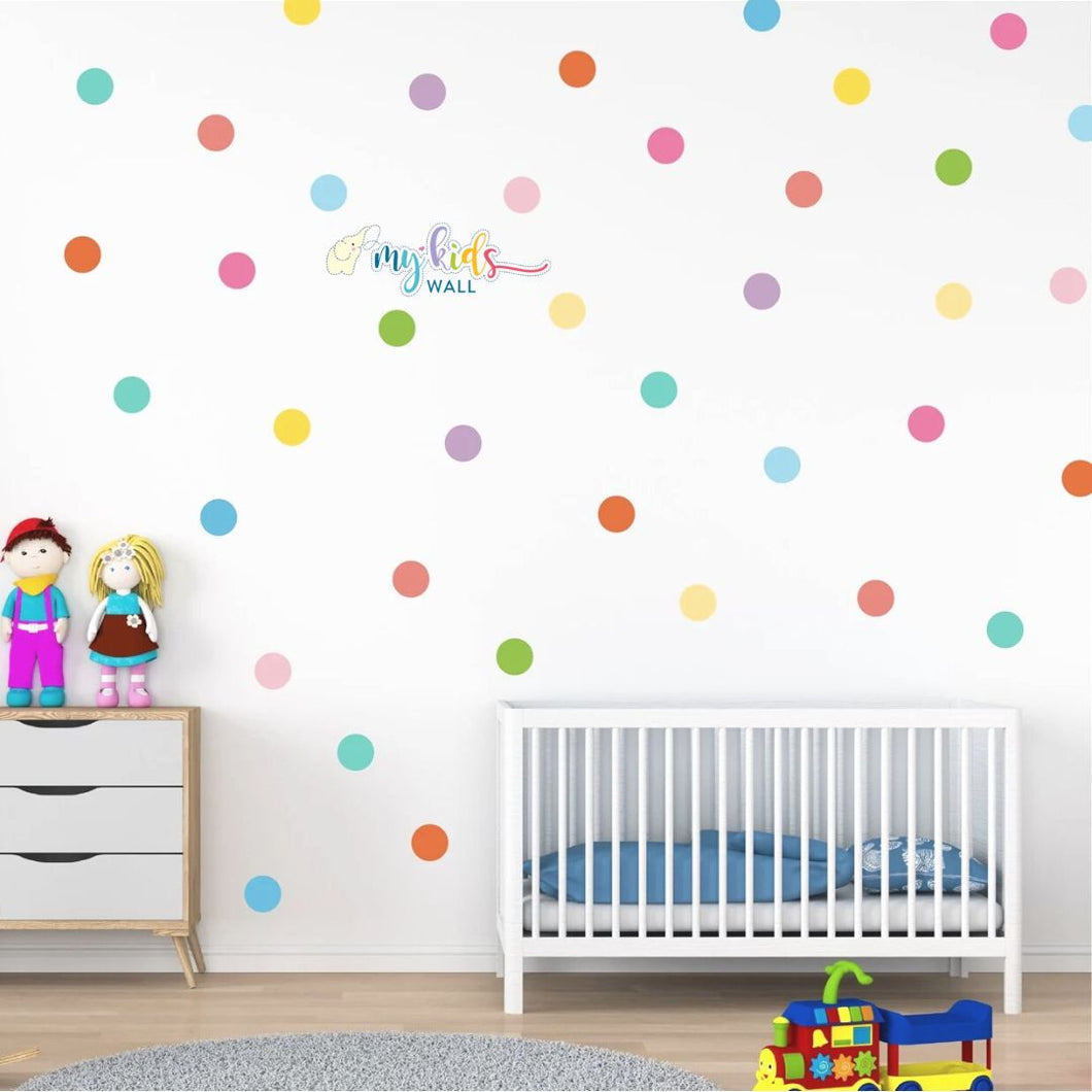 'Polka Dots Colorful' Wall Stickers